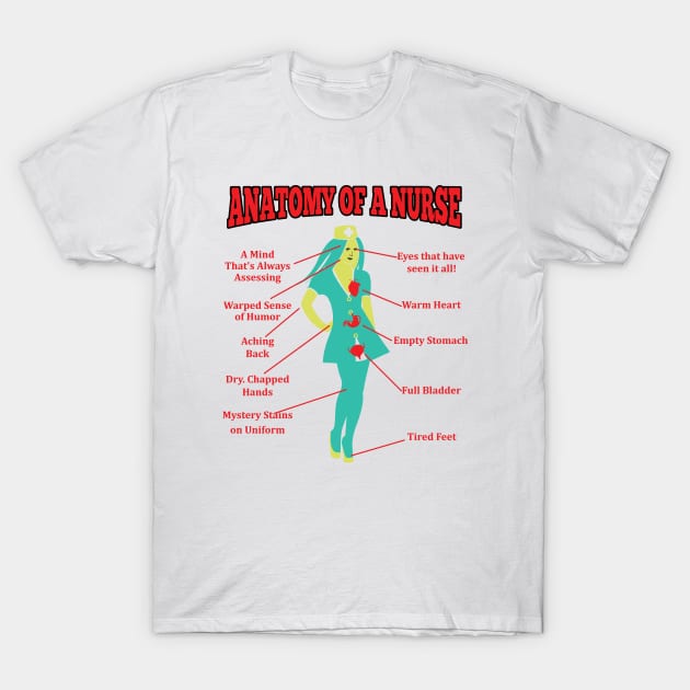 Anatomy of a Nurse T-Shirt by Merchweaver